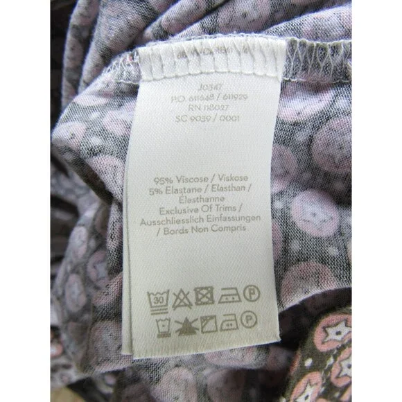 Boden Natasha Jersey Top Womens Size 8 Star Print 3/4 Sleeve Crewneck Stretch - Picture 15 of 16